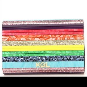 ISO Kurt Geiger Party Envelope Rainbow Clutch